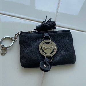 Juicy Couture Black Leather Coin Purse!